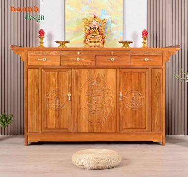 Nét đẹp truyền thống trong tủ thờ gỗ tự nhiên-TTG 005