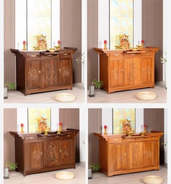 Nét đẹp truyền thống trong tủ thờ gỗ tự nhiên-TTG 005