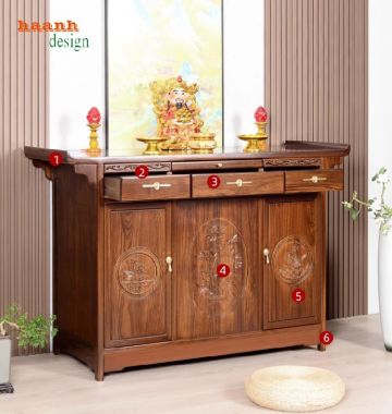 Nét đẹp truyền thống trong tủ thờ gỗ tự nhiên-TTG 005