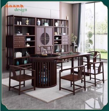 Tủ kệ gỗ trang trí phòng khách – lựa chọn cho gia đình Việt-TGC 005