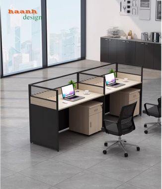 Vách ngăn bàn làm việc nhôm kính hiện đại, bền đẹp-VNN 004