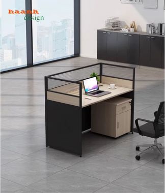 Vách ngăn bàn làm việc nhôm kính hiện đại, bền đẹp-VNN 004