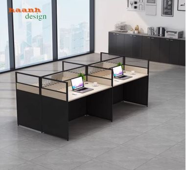 Vách ngăn bàn làm việc nhôm kính hiện đại, bền đẹp-VNN 004