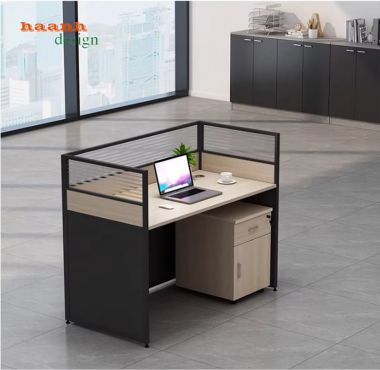 Vách ngăn bàn làm việc nhôm kính hiện đại, bền đẹp-VNN 004