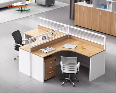 Vách ngăn bàn văn phòng nhôm kính gỗ melamine-VNN 003