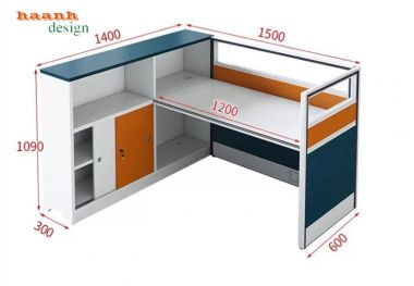 Vách ngăn bàn nhân viên bố trí module hiện đại - VNN 005