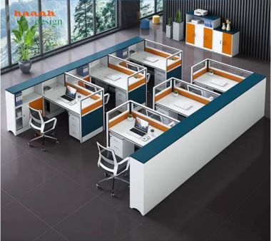 Vách ngăn bàn nhân viên bố trí module hiện đại - VNN 005
