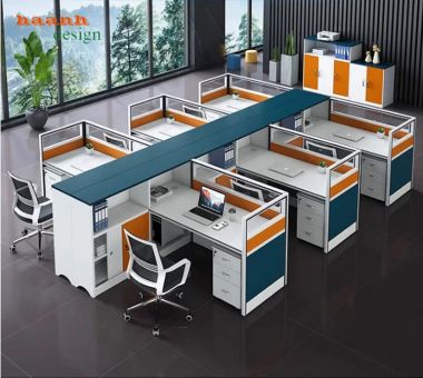 Vách ngăn bàn nhân viên bố trí module hiện đại - VNN 005