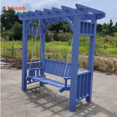 Ghế xích đu gỗ hiện đại – giải pháp thư giãn cho sân vườn-GNT 013