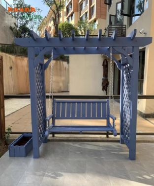Ghế xích đu gỗ hiện đại – giải pháp thư giãn cho sân vườn-GNT 013