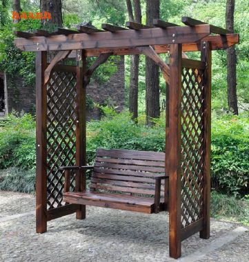 Ghế xích đu gỗ hiện đại – giải pháp thư giãn cho sân vườn-GNT 013