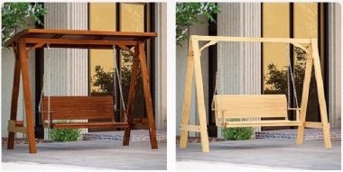 Mẫu xích đu đẹp bằng gỗ Teak tự nhiên cho sân vườn ngoài trời-GNT 014