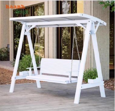 Mẫu xích đu đẹp bằng gỗ Teak tự nhiên cho sân vườn ngoài trời-GNT 014