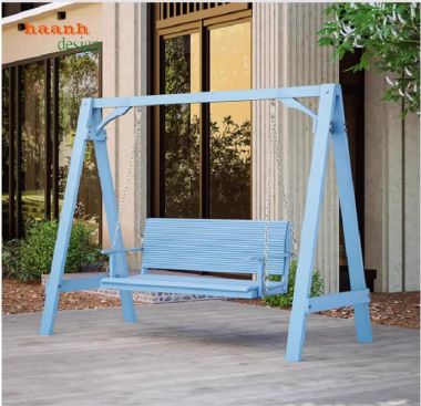 Mẫu xích đu đẹp bằng gỗ Teak tự nhiên cho sân vườn ngoài trời-GNT 014