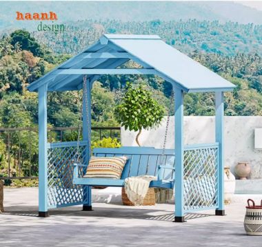 Xích đu gỗ ngoài trời Thế giới của sự thoải mái và thư giãn-GNT 010