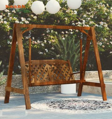Top mẫu xích đu gỗ teak tự nhiên ngoài trời đẹp nhất hiện nay-GNT 017
