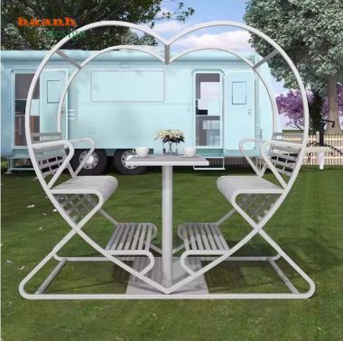 Mẫu xích đu sắt mỹ thuật cao cấp cho không gian ngoài trời-XDT 005