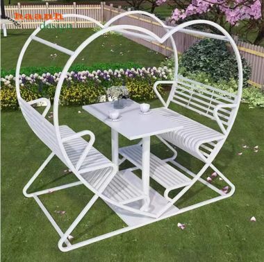 Mẫu xích đu sắt mỹ thuật cao cấp cho không gian ngoài trời-XDT 005