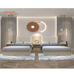 Giường ngủ khách sạn gỗ công nghiệp 