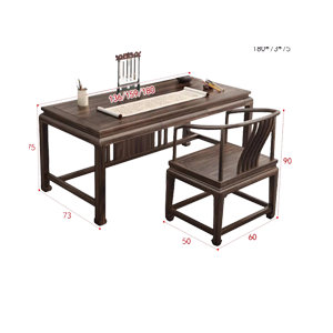 Phòng làm việc gỗ giả cổ 