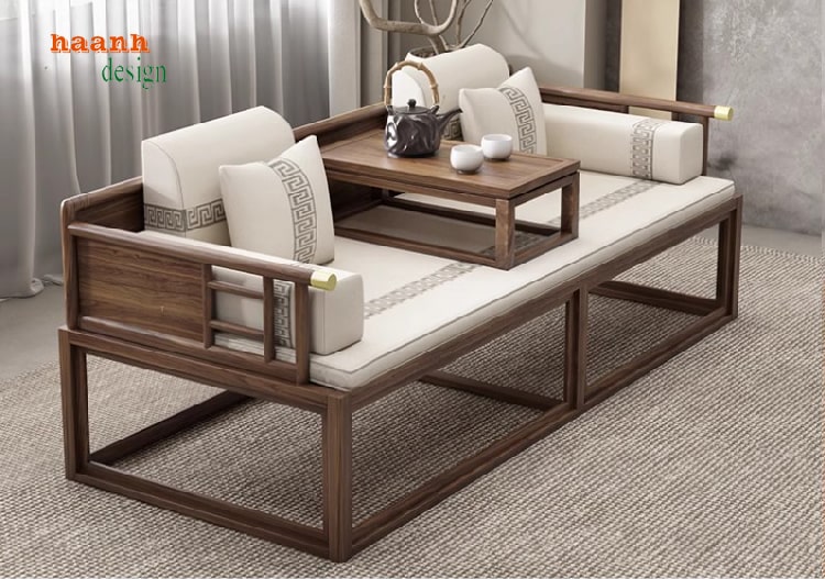 Chọn lựa giường la hán gỗ sồi cho phòng ngủ sang trọng-SBT 006
