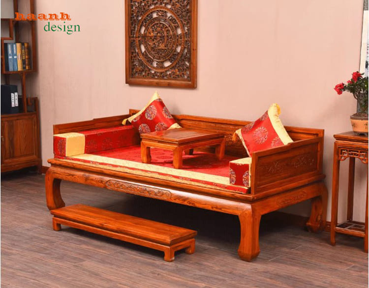 Giường Gỗ La Hán Đẹp Chạm Khắc Tinh Xảo – Giả Cổ Sang Trọng-SBT 015