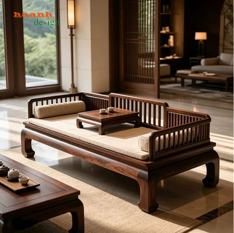 Giường La Hán mẫu ba thành phong cách Trung Quốc