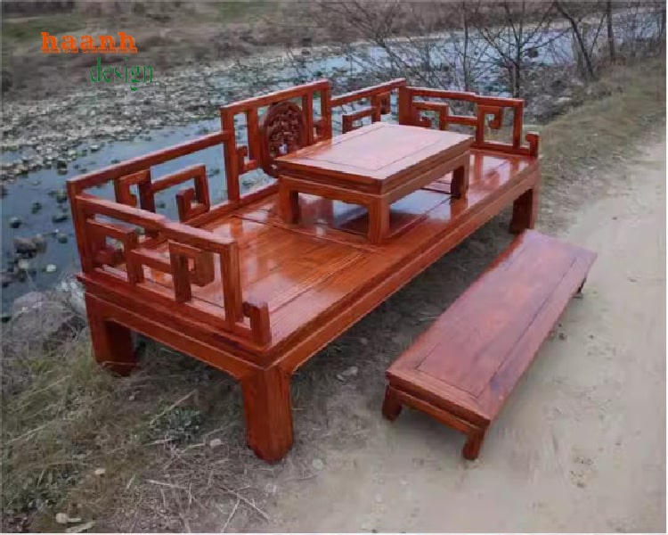 Khám phá vẻ đẹp của giường la hán gỗ tự nhiên-SBT 007