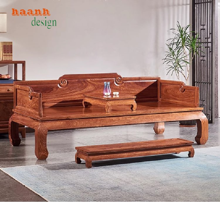 Giường ngủ ba thành gỗ hương – Vẻ đẹp truyền thống-SBT 010