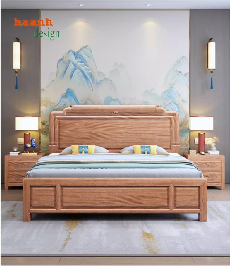 Giường Ngủ Gỗ Hiện Đại – Đẳng Cấp Từ Gỗ Hương Tự Nhiên-DHN 009
