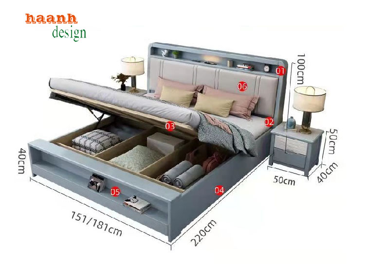  giường ngủ gỗ hiện đại