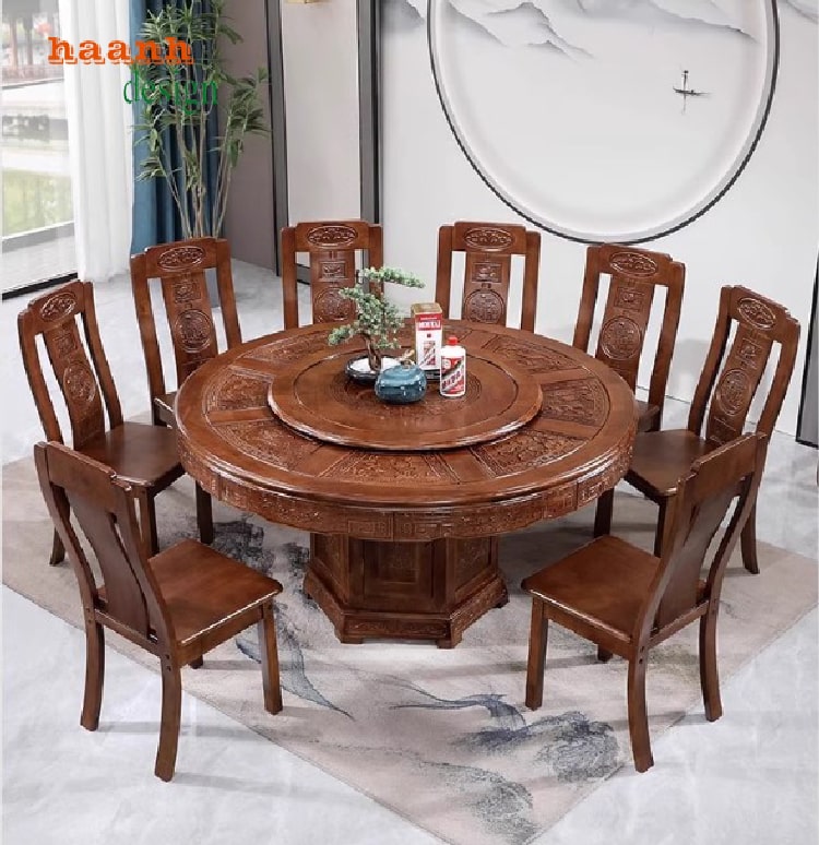 Bàn ghế ăn gỗ đẹp – Tôn vinh giá trị truyền thống Việt-BGG 005