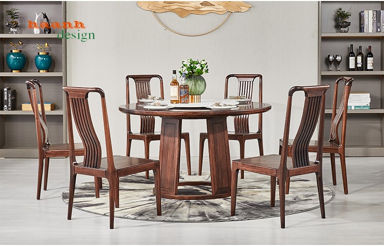 Bàn ghế ăn gỗ tự nhiên