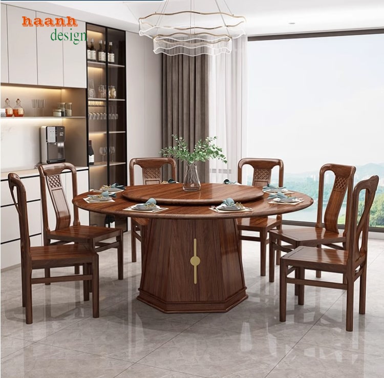 Sáng tạo không gian với bàn ăn gia đình gỗ tự nhiên-BGA 009