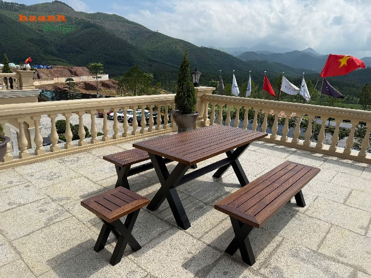 Khám phá bàn chân sắt mặt gỗ cao cấp – Thiết kế chữ X độc đáo-NTG 024