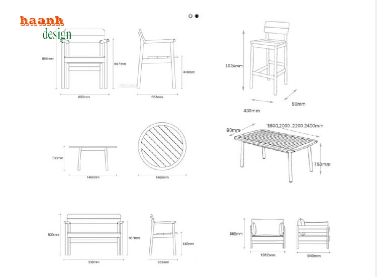 bàn ghế gỗ ngoài trời