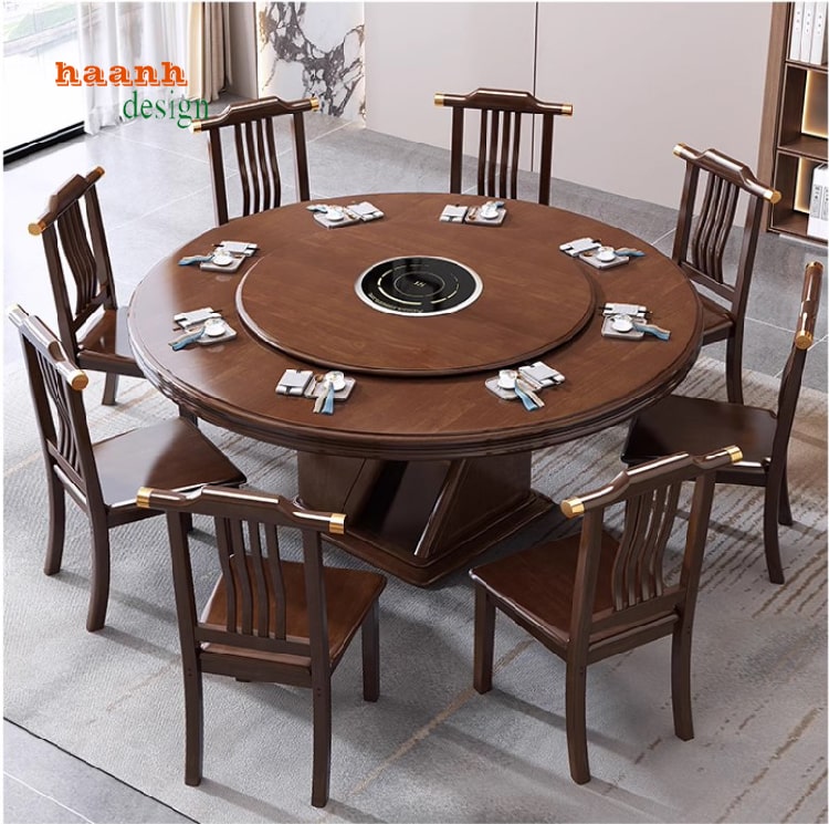 Tạo không gian ấm cúng với bàn ghế quán ăn gỗ tự nhiên-BGD 004