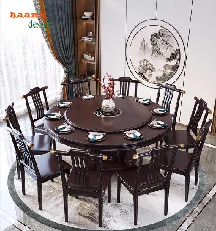 bàn ăn nhà hàng gỗ tự nhiên