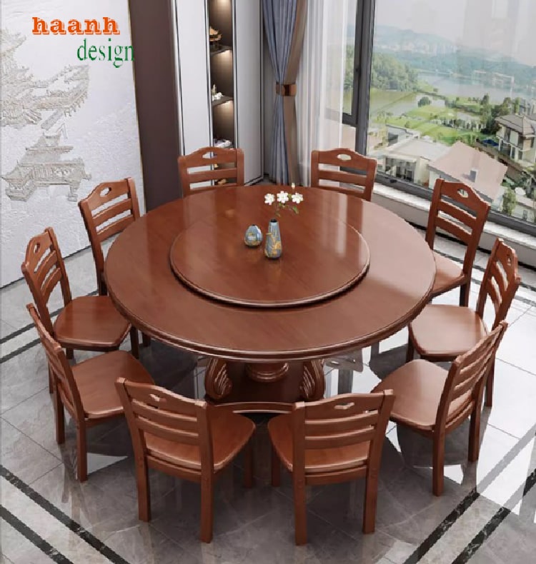 bàn ăn nhà hàng gỗ tự nhiên