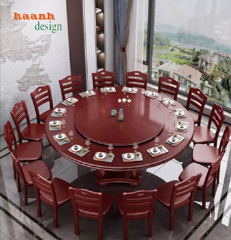 bàn ăn nhà hàng gỗ tự nhiên
