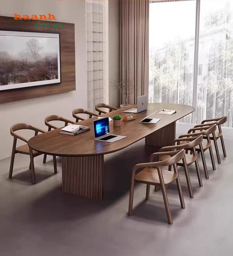 Khám phá mẫu bàn họp hội trường gỗ tự nhiên cao cấp – Đẳng cấp-PHH014