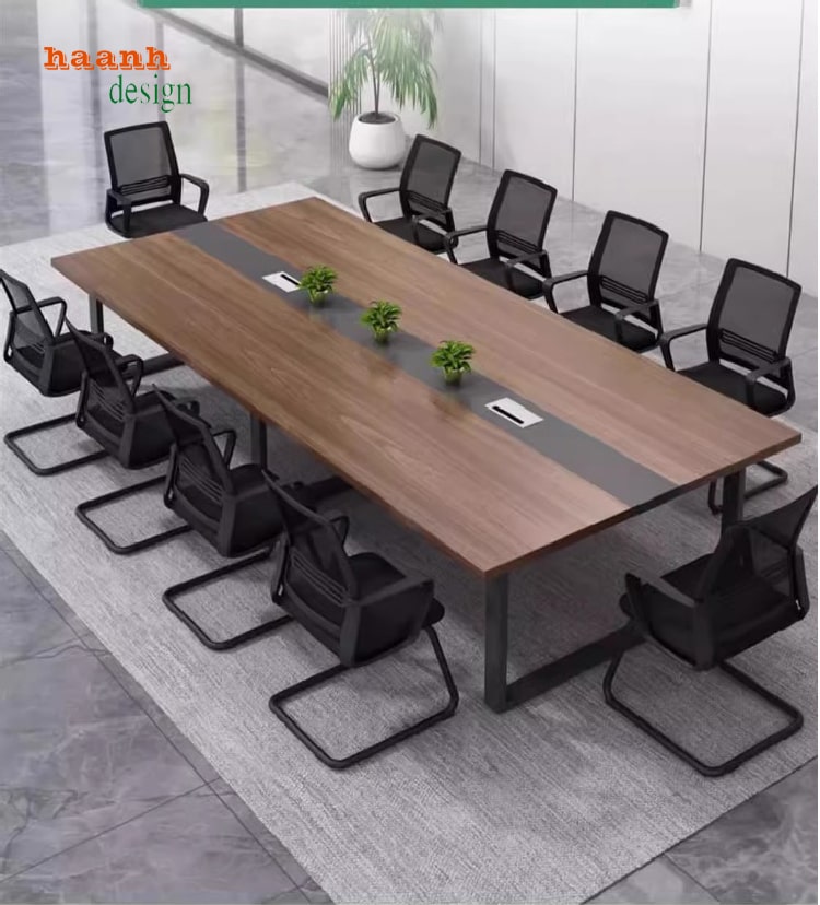 Bàn họp chân sắt – Giải pháp nội thất văn phòng tối ưu-BHS 013