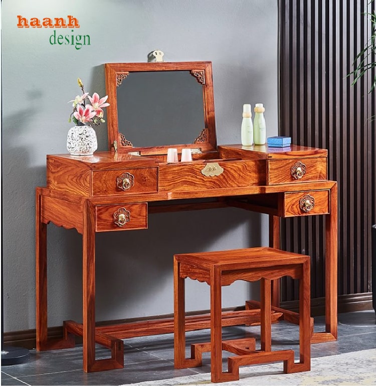 Bàn phấn trang điểm gỗ hương đẹp – Điểm nhấn không gian sống-BTD 004
