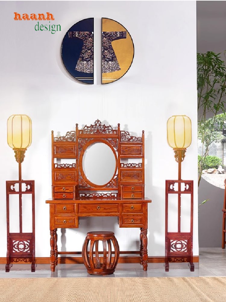 Thích thú với bàn trang điểm gỗ tự nhiên đa dạng kiểu dáng-BTD 003