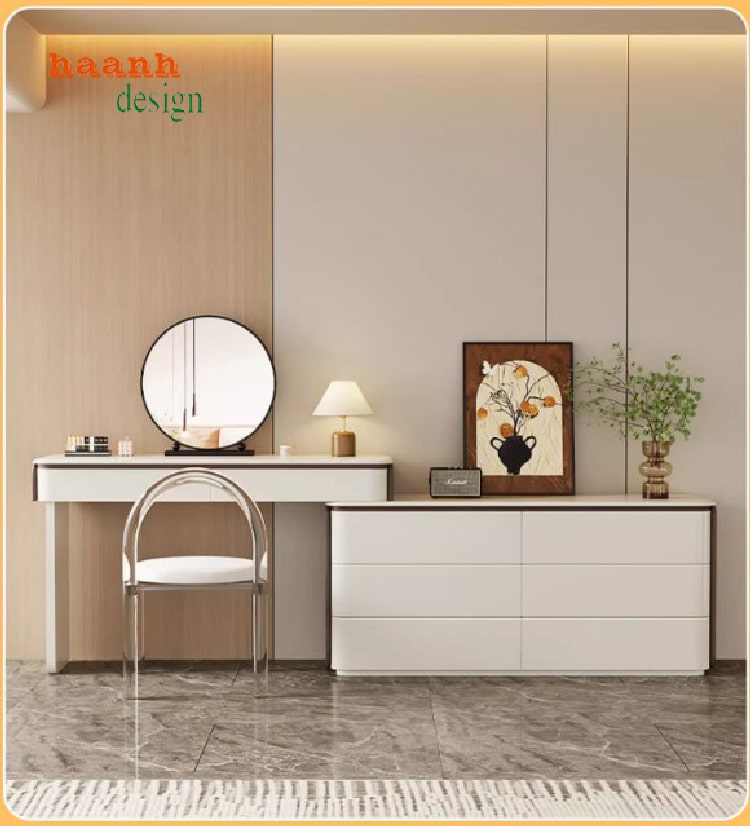Làm đẹp không gian với bàn trang điểm gỗ công nghiệp-BTH 003