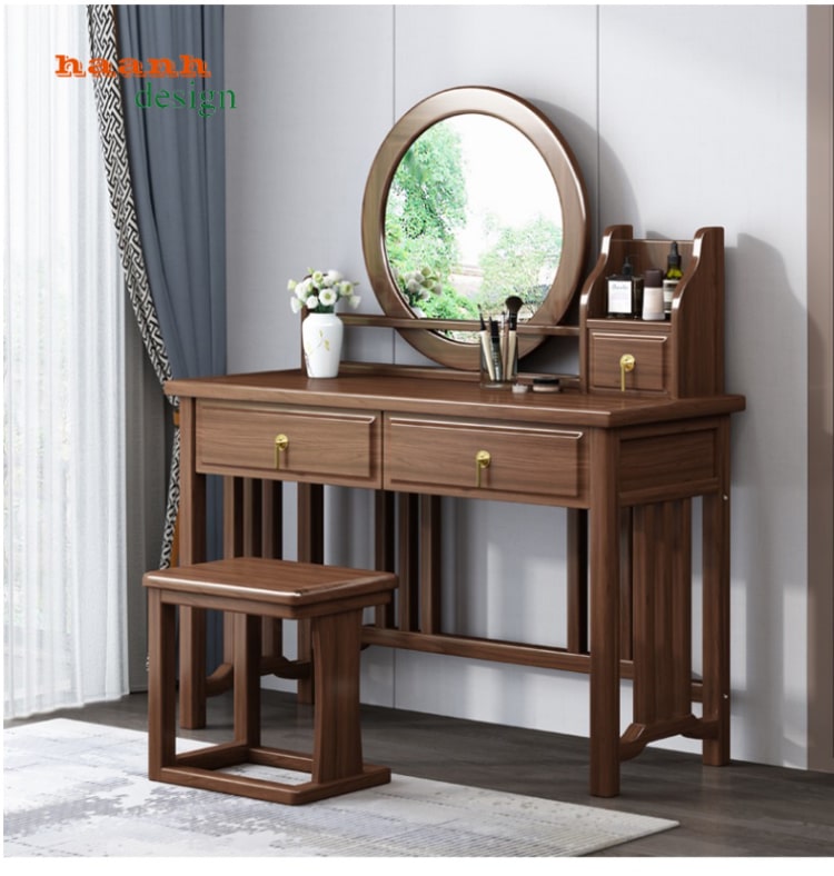 Bàn trang điểm gỗ tự nhiên hiện đại