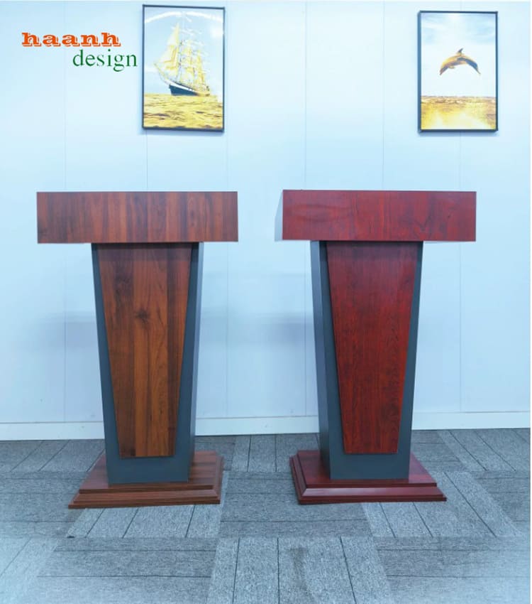 BPB 010 - so sánh hai phương án màu Hai phương án màu của bục phát biểu BPB 010