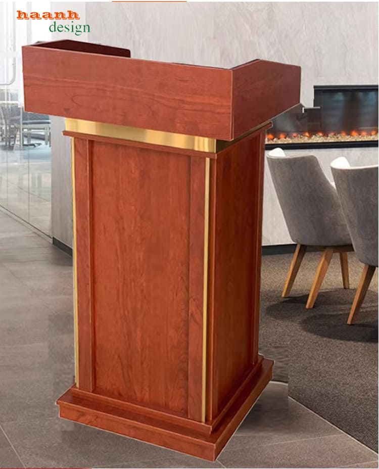 Bục phát biểu gỗ đẹp thiết kế hiện đại cho hội trường-BPB 009