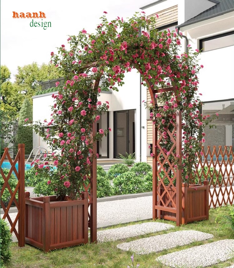 Lựa chọn cổng sân vườn gỗ teak hoàn hảo cho ngôi nhà-CVM 007