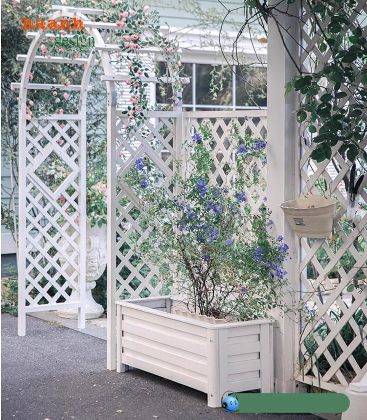 cổng sân vườn gỗ teak